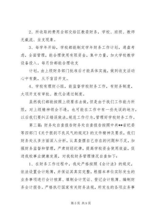 学校财务处自查报告.docx