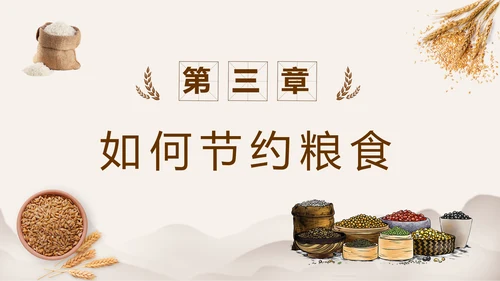 节约粮食精神文明教育宣传PPT模板