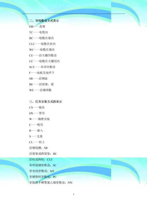 电气图纸中敷设方式符号表示大全.docx