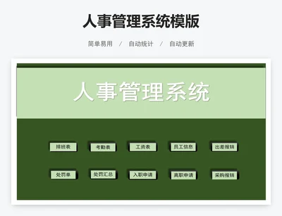 人事管理系统模版