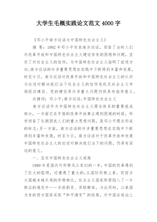大学生毛概实践论文范文4000字.docx