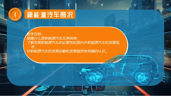 新能源汽车电动汽车概念车通用PPT模板