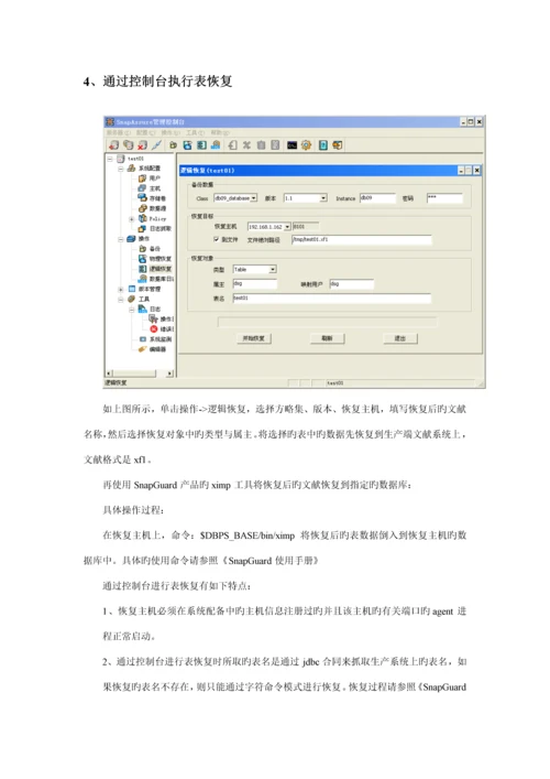 SnapAssure常见故障维护标准手册.docx