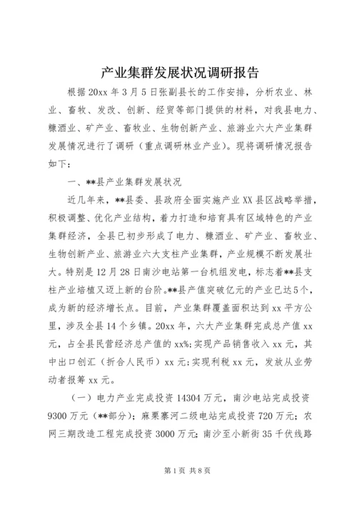 产业集群发展状况调研报告.docx