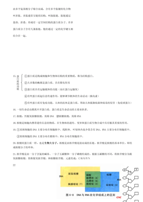 高一生物必修一知识点大全(图文).docx