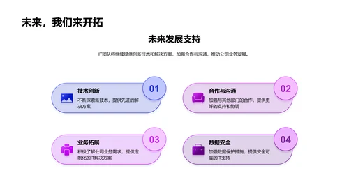 IT团队季度报告PPT模板