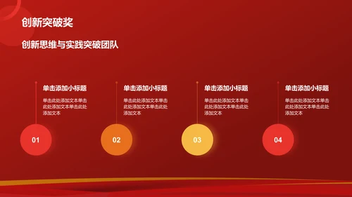 红色喜庆风企业表彰PPT模板