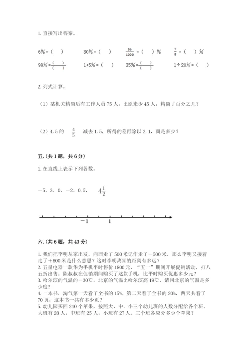 小升初数学综合模拟试卷附答案【突破训练】.docx