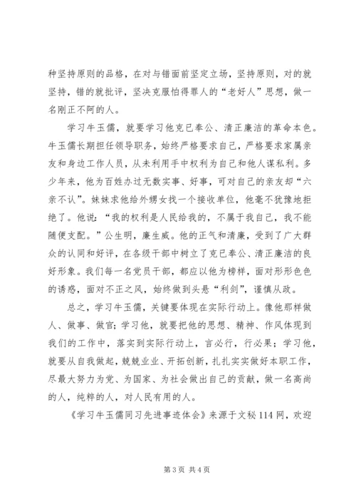 学习牛玉儒同习先进事迹体会.docx