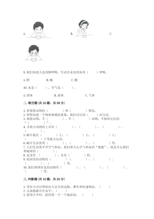 教科版一年级下册科学期末测试卷（网校专用）word版.docx