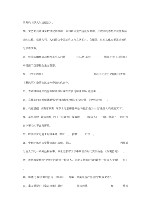 2023年外国文学专科练习题库及答案.docx