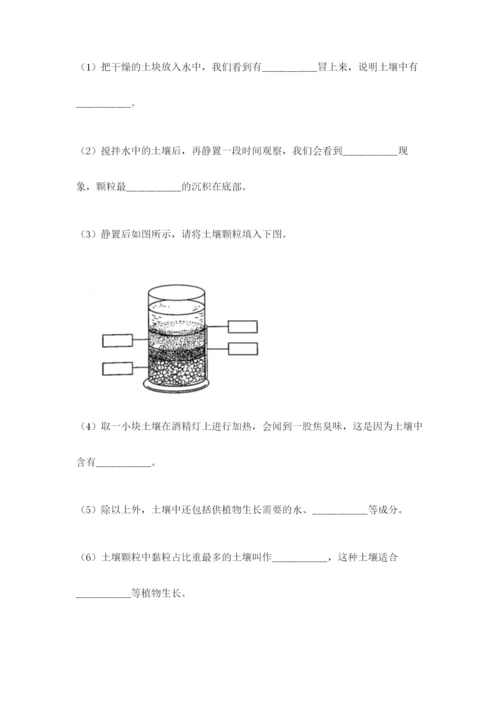 教科版科学四年级下册第三单元《岩石与土壤》测试卷含完整答案【夺冠】.docx