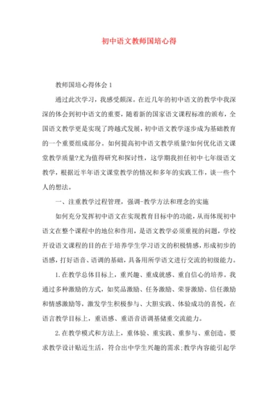 初中语文教师国培心得.docx