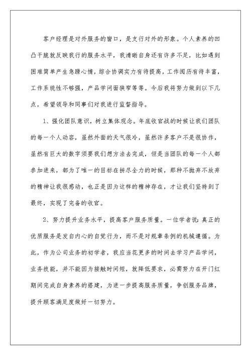 2022年银行客户经理年终总结范文10篇