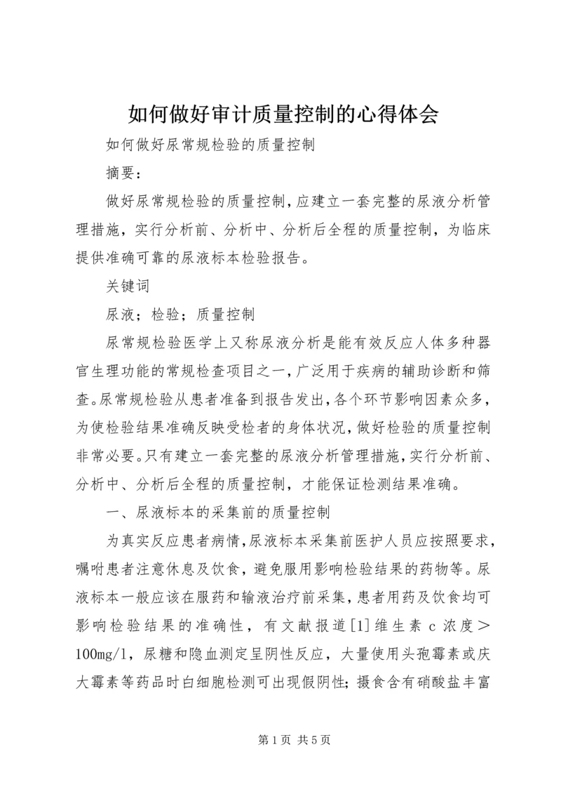 如何做好审计质量控制的心得体会 (2).docx