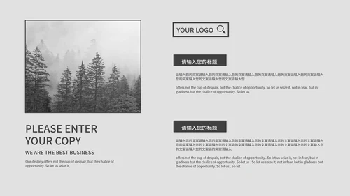 灰色极简商业计划书PPT模板