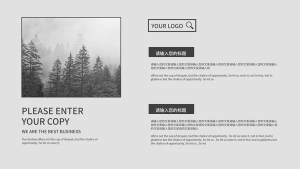 灰色极简商业计划书PPT模板