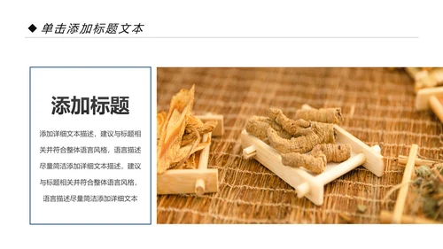 中国风中医文化中医药材养生补药PPT模板