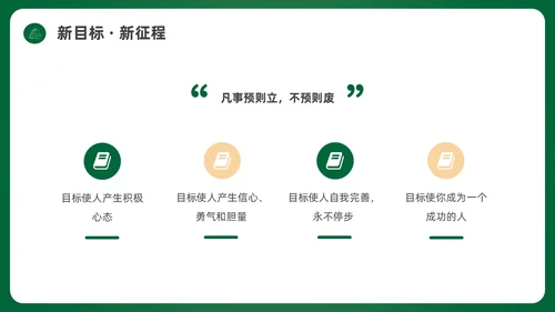 绿色简约黑板初中开学第一课PPT课件