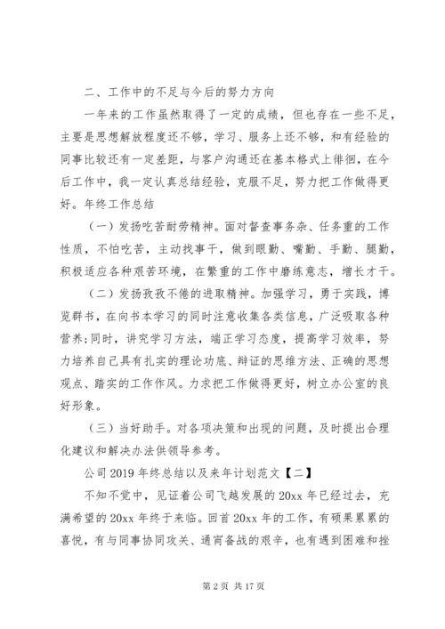 公司某年终总结以及来年计划范文.docx