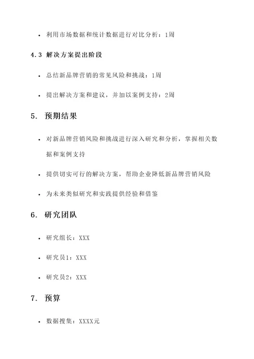 新品牌营销风险研究方案