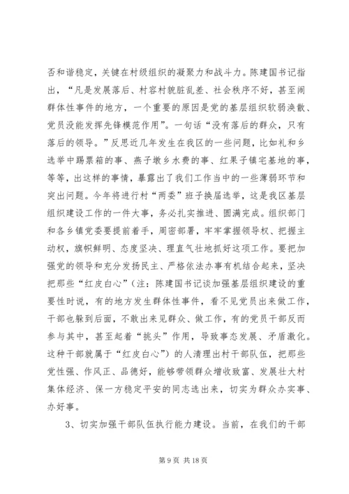 区委书记在全区党的建设工作会议上的讲话.docx