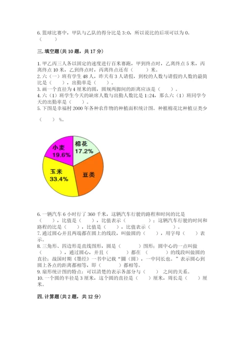 人教版六年级上册数学期末测试卷（名师系列）word版.docx