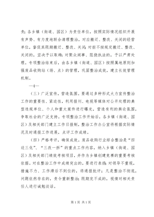 废品收购行业专项整治工作实施意见.docx