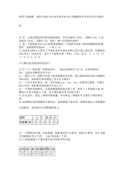 六年级小升初数学应用题50道（考试直接用）.docx