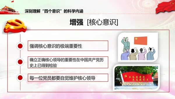 增强四个意识做合格党员PPT模板