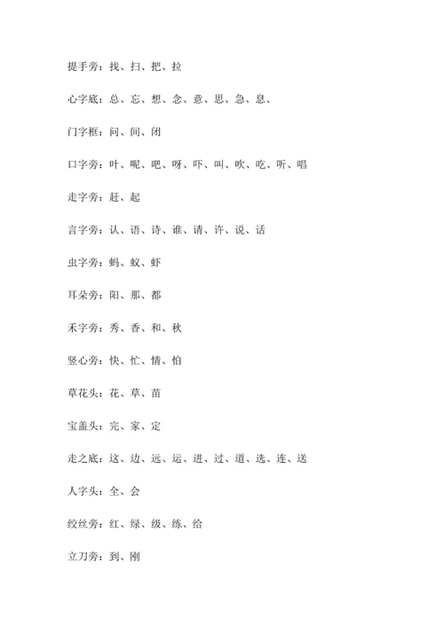 2023年部编版一年级语文下册期末重点知识点复习.docx