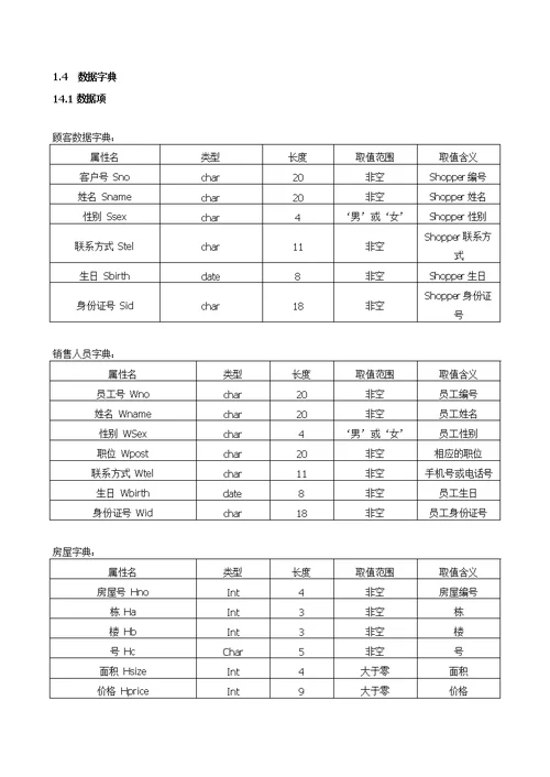 数据库课设房屋销售管理系统