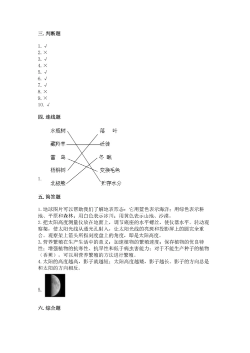 苏教版小学科学四年级下册期末测试卷（考试直接用）.docx