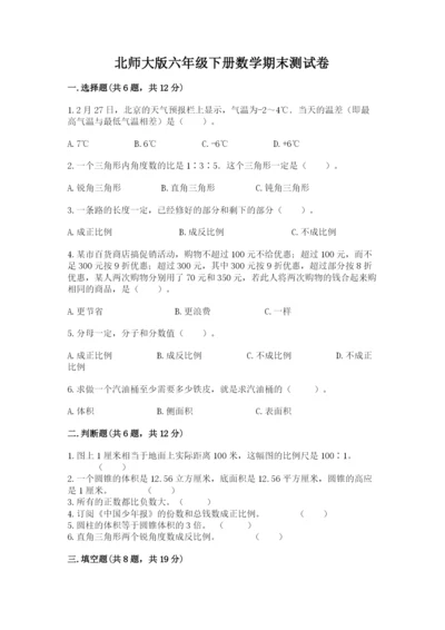 北师大版六年级下册数学期末测试卷【典优】.docx