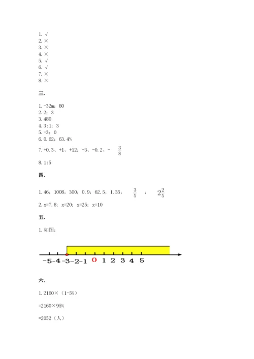 青岛版六年级数学下册期末测试题含完整答案【考点梳理】.docx
