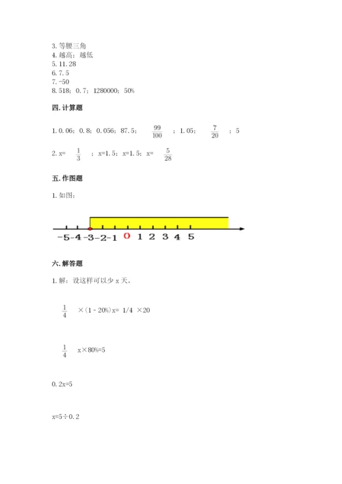 北师大版小学六年级下册数学期末检测试题【考点提分】.docx