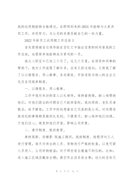 2022年新员工试用期工作总结.docx