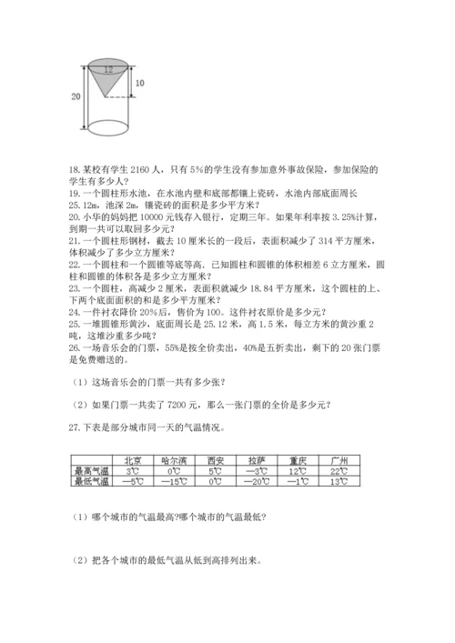六年级小升初数学解决问题50道带答案下载.docx