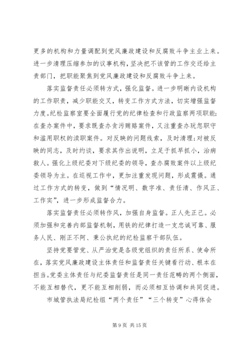 城管局关于落实党风廉政建设监督责任的心得体会.docx