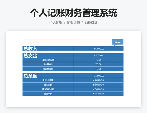 个人记账财务管理系统