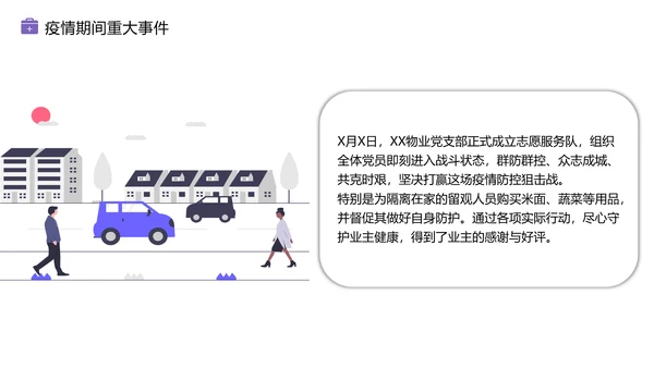 物业新冠病毒疫情防控工作总结PPT模板