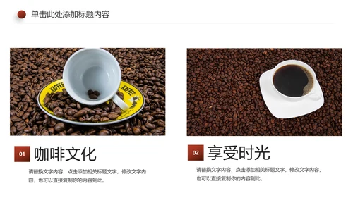 休闲下午茶美味咖啡厅介绍咖啡介绍PPT模板