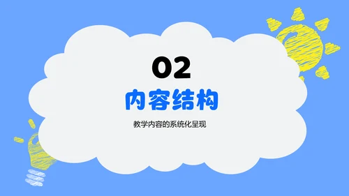 蓝色卡通风可爱卡通教育教学PPT模板