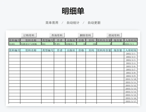 明细单
