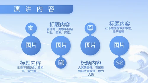 蓝色大气部队军事工作总结汇报PPT