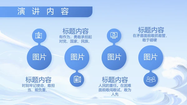 蓝色大气部队军事工作总结汇报PPT