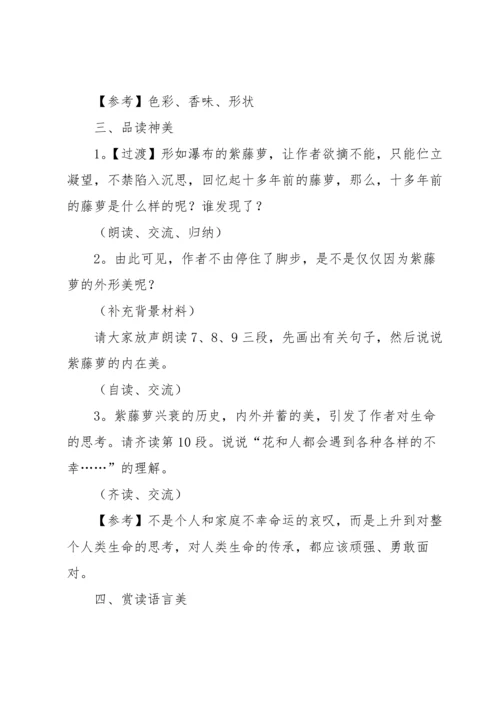 有关紫藤萝瀑布教案4篇.docx