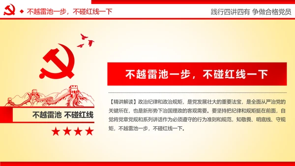 践行四讲四有争做合格党员专题讲座PPT