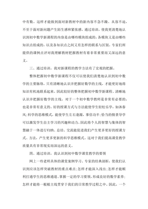 初中数学培训个人心得体会五篇.docx