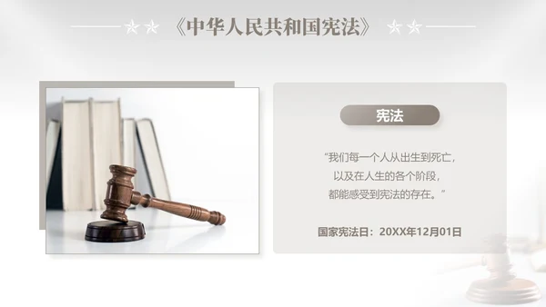 灰色简约商务企业法律知识培训国家宪法日解读学习培训活动PPT模板